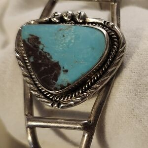 Turquoise and Sterling Silver Women's Cuff Bracelet